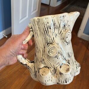 Vintage Ceramic Birch Tree Trunk Vase